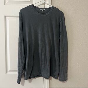 James Perse Standard Vintage Wash Gray Long Sleeve Tee Size 3 Style MLJ3351